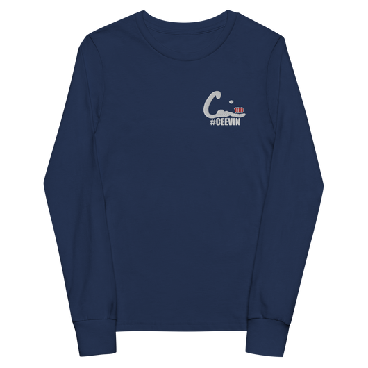 CEEVIN Logo Youth long sleeve tee (Navy Blue)