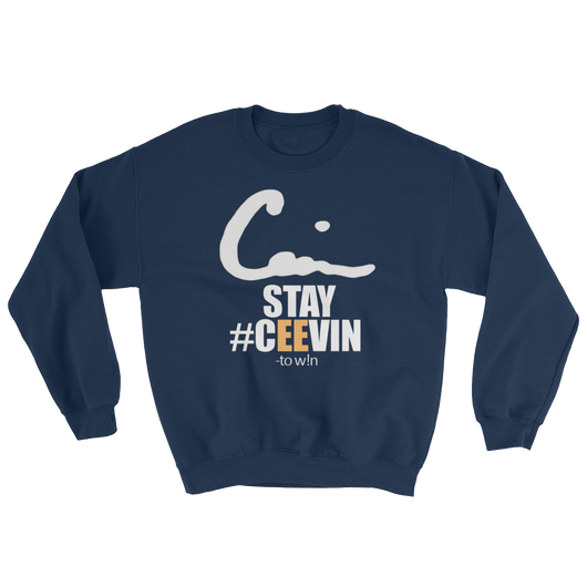 Stay #CEEVIN Crewneck [navy blue] - Ceevin 100 Shop