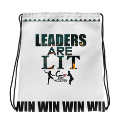 'Leaders Are Lit' Drawstring bag