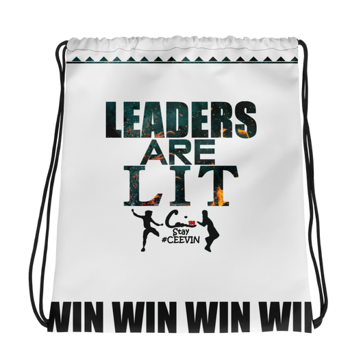 'Leaders Are Lit' Drawstring bag