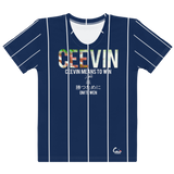 CEEVIN Foreign Women's Tee | Blue Striped