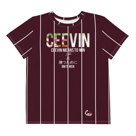 CEEVIN Foreign Crewneck (Youth) | Aubergine Striped