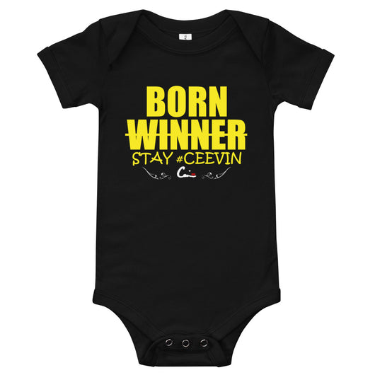 'Born Winner' Baby short sleeve one piece
