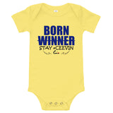 'Born Winner' Baby short sleeve one piece (Light)