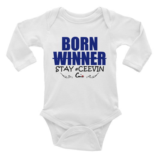 Infant Long Sleeve CEEVIN Bodysuit [WHITE] - Ceevin 100 Shop
