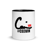 CEEVIN Mug (White) with Color Inside (Black)